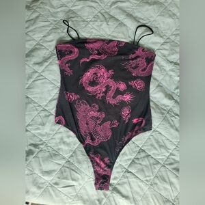 Dragon Print bodysuit